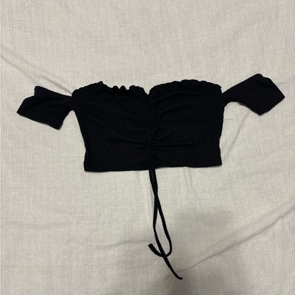 Elegant Black Off-Shoulder Top